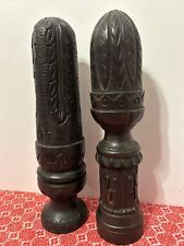 Carved wooden finial for sale  Shipping to Ireland