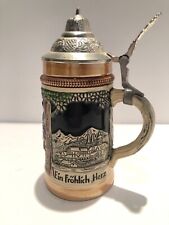 Original King Beer Stein West Germany Pewter Lidded Drunk Patron 300 Vintage for sale  Shipping to South Africa