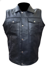 Mens sleeveless button for sale  HIGH PEAK