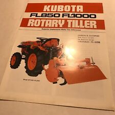 Kubota FL850 FL1000 Rot Tiller Compact Tractor Implement Original1983 Brochure for sale  Shipping to Ireland