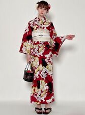 Conjunto Vestido Graal Kimono Yukata Gato Cereja Camélia Kyoto Roupas de Verão Japão comprar usado  Enviando para Brazil