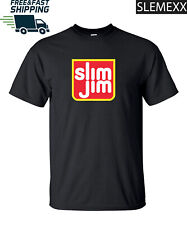 Nova Camiseta Masculina Slim Jim Beef Jerky Carne Sticks Logo EUA Tamanho P-5XL, usado comprar usado  Enviando para Brazil