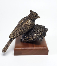 1978 Gary Shoop Signed Bronze Sculpture Cardinal Bird Sunflower Ltd Ed No 13/200 for sale  Shipping to South Africa