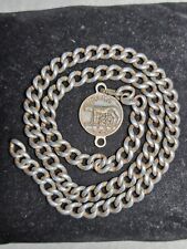 Silver watch chain for sale  HOLMFIRTH