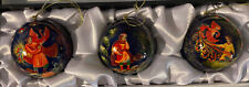 Kaspersky Lab Custom Russian Fairytale Hand Painted Christmas Tree Ornaments, used for sale  Shipping to South Africa