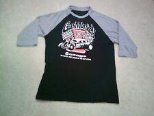 Gas Monkey Garage Raglan T Shirt Mens Large Black Gray for sale  Shipping to South Africa