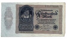 Reichs banknote 5000 gebraucht kaufen  Köln
