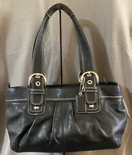 Bolsa de ombro Coach Signature preta SoHo couro plissado Preloved comprar usado  Enviando para Brazil