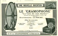 Publicité ancienne gramophone d'occasion  France