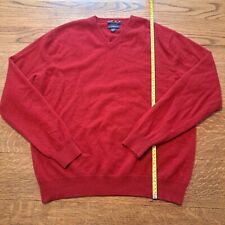 Suéter pulôver masculino Club Room Estate cashmere 2 camadas 100% cashmere vermelho gola V G comprar usado  Enviando para Brazil