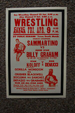 Begagnade, Super Star Billy Graham  vs Sammartino Wrestling Poster 1976 Gorilla Monsoon till salu  Toimitus osoitteeseen Sweden