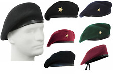 Usado, Boné boina com chapéu estrela dourada lã exército militar azul francês preto verde marrom comprar usado  Enviando para Brazil