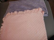 Pair Of Girls Baby Blankets, Pink And Purple  for sale  Shipping to South Africa
