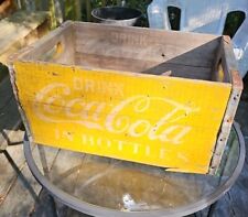 Vintage Coca-Cola Coke Yellow Wooden Case Crate Vicksburg, Miss.  Antique  for sale  Shipping to South Africa