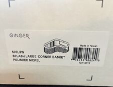 Ginger 505L/SN Splashables Shower, Satin Nickel, Large Corner Basket for sale  Shipping to South Africa