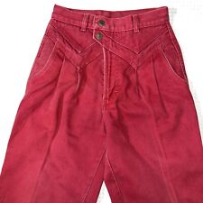 Pantalones de mezclilla rojos vintage únicos para mujer Rocky Mountain 24"" x 28"" desnudos EE. UU. de colección segunda mano  Embacar hacia Argentina