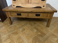 oak coffee table with storage for sale  CHESTER