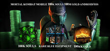 Mortal MK kombat mobile 100 000 soul! + 100 milhões de ouro Android +IOS 0%ban , usado comprar usado  Enviando para Brazil