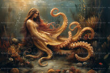 Mermaid octopus art for sale  USA