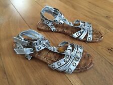 Silver gladiator sandals for sale  GREENFORD