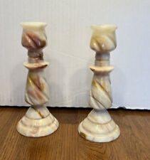 Pair alabaster candlesticks for sale  Kawkawlin