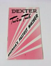 Dexter Twin Tub Clothes Washer Dexter Co. Fairfield Iowa Advertising Booklet for sale  Shipping to South Africa