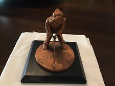 Vintage Pinehurst Putter Boy Sundial Bronze Statue - Wood Base 9 x 9 BEAUTIFUL for sale  Shipping to South Africa