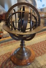 VINTAGE MID CENTURY BRASS AND WALNUT ORRERY SHOWING SIGNS OF THE ZODIAC for sale  Shipping to South Africa