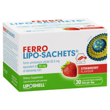 Liposhell Lipo-Sachets Ferro 30 x 5g - Ferro lipossomal sabor morango comprar usado  Enviando para Brazil