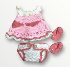 0-1 Meses Bebé Niña Mono Crochet Ropa Set Bebé Recién Nacido Conjunto Zapatos, usado segunda mano  Embacar hacia Argentina