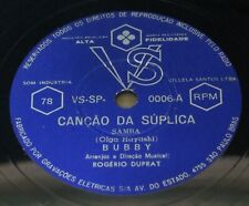 BUBBY 1963 “CANCAO DA SUPLICA” BOSSA JAZZ ROGERIO DUPRAT 10” 78 RPM BRASIL OUVIR comprar usado  Brasil 