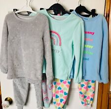 girls primark fleece pyjamas for sale  DERBY