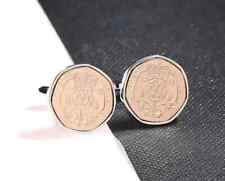 Twenty Pence 20p Coin Cufflinks  - Choose the Year- Birthday Gift, used for sale  Shipping to South Africa