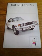 Triumph stag brochure for sale  FRODSHAM