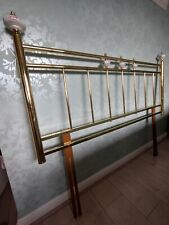 Brass double headboard for sale  HEYWOOD