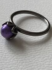Pandora Cultured Elegance Purple Pearl Ring ALE M1/2 52 for sale  CWMBRAN
