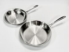 Calphalon Tri-Ply Stainless Steel Cookware 10" & 8" Omelette Pan SET 1390 + 1388 for sale  Shipping to South Africa