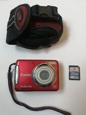 PROBADO CANON PowerShot A480 10.0MP Zoom Foto Digital Cámara De Colección Roja 4GB segunda mano  Embacar hacia Argentina