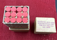 WWII/2 US Army Crayon Chalk Red 1944 NOS in the original box. for sale  Shipping to South Africa