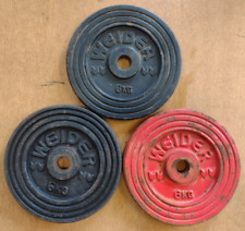 WEIDER 6kg cast iron weight plates 1 inch x3 for sale  Shipping to South Africa