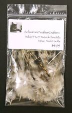 1/8 oz. Galo indiano de chinchila natural amarrado pacote com manilha de pescoço de 3" a 5", usado comprar usado  Enviando para Brazil