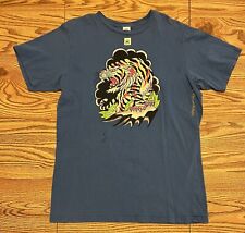 Usado, Camiseta Ed Hardy por Christian Audigier tatuagem Y2K azul tigre manga curta GG comprar usado  Enviando para Brazil