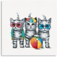 Cute cat canvas for sale  SALFORD