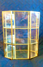 Armário vintage de latão de vidro Curio comprar usado  Enviando para Brazil