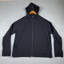 FLX Jacket Mens 2XL XXL Black Ultra Lightweight Nylon Stretch Full Zip Hooded for sale  Shipping to South Africa