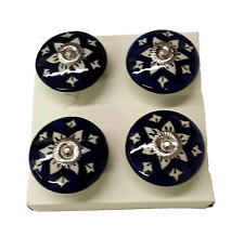 Ceramic knobs blue for sale  Bigfork