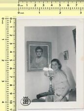 #072 Lâmpada feminina e pintura de senhora retrato feminino abstrato foto vintage original. comprar usado  Enviando para Brazil