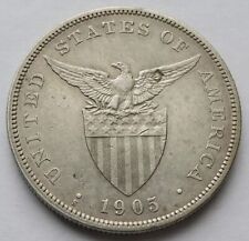 Moneda de plata de 1 peso de Filipinas 1905-S con Chopmark XF, Casa de la Moneda de San Francisco segunda mano  Embacar hacia Argentina