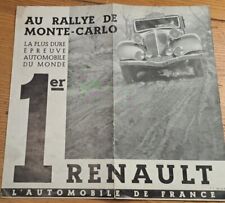 Brochure rallye monte d'occasion  Courbevoie