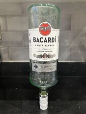Garrafa óptica vazia Bacardi White Rum 1,5 litro com etiqueta de cabeça para baixo, usado comprar usado  Enviando para Brazil